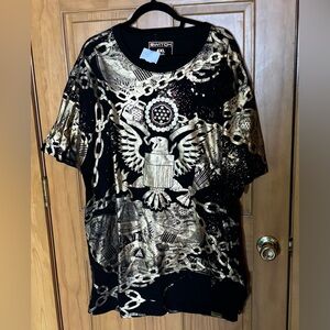 Switch Remarkable Men's Black And Gold AOP T-Shirt Size 4X (runs small) NWT READ